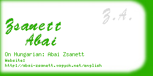 zsanett abai business card